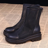 Boots Martin Boots Women's Summer Tide Ins Thin Short Boots Korean Version Cake Single Boots Breathable Mesh Hollow Women's