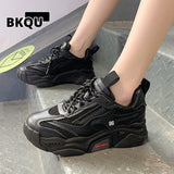 Fashion White Chunky Sneakers Women Shoes Korean Yellow Sneakers Breathable Height Increased Non-slip Casuals Shoes