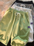 shorts women solid color half pants 2022 summer new Korean fashion preppy style casual loose high waist straight