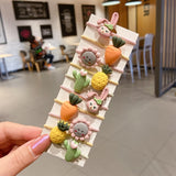 Children Cute Cartoon Fruit Elastic Hair Bands Girls Baby Lovely Rubber Bands Ponytail Holder Kids Hair
