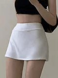 Lined Split Tennis Mini Skirt- Outfit