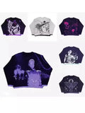 Street Y2k Coat Sports Street Hip-Hop Leisure Color Impact Style Knitted Couple Sweaters Wear