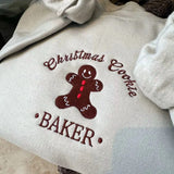 Christmas Cookie Embroidered Sweatshirt- Outfit