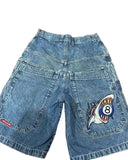 Zingj Y2K Vintage Denim Shorts Men's Harajuku Punk High-Waisted Denim Shorts 211-1-Outfit