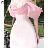 Casual Fashion Elegant Women's Dress New O-neck Sleeveless Solid Color Above Knee A-line Dresses Female Summer 2023