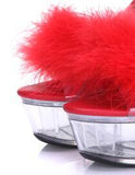 Zingj Maomao Sexy Super High Heels 15CM Thin Heel Waterproof Table Slippers Transparent Crystal Shoes Wedding Shoes Banquet High
