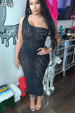 Inclined Shoulder Maxi Dresses Women 2023 Summer Sexy Hollow Trend Skinny Robe Female Elegant Bodycon Vestidos