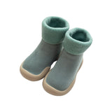 Winter Kids Warm Snow Shoes Socks Infant Boys Brushed Thick Sock Shoes Baby Girls Booties Soft Soles Toddler