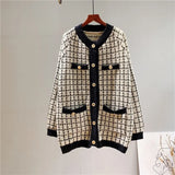 Short Cardigan Knitted Sweater Autumn Winter Long Sleeve o-neck Jumper Cardigans Casual Streetwear Fashion Pull Femme