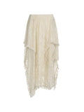 Irregular Lace Ruffle Skirt-Outfit
