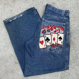 Zingj Hiphop New Spring Hip-Hop Style Straight Jeans With Loose Broad Legs 211-1-Outfit