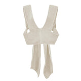 Sleeveless Knitted Crop Sweater Sexy Autumn Summer Fashion Vest Black Casual White Jumper Top Female Pullover fall