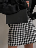 Plaid Mini Skirt Women Black White Fashion Official Faldas 2022 Mujer Korean Style High Waist Short