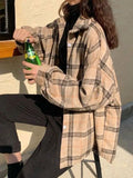 Checkered Print Button Blouse- Outfit