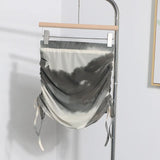 Solid Shot Tie-Dye Printing Net Yarn Rope With Folded Bag Hips Babes Short Skirt Anti-Light Repair Body Skirt