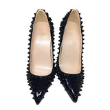 women shoes rivets female wedding womens shoes heels ladies high heel spring autumn 8-12 cm 33-45 MD008