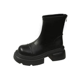 Boots British Style Short Boots Autumn Winter New Rear Zipper Small Chelsea Skinny
