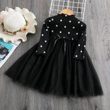 Girls Dress Polka Dot Long Sleeves Girls Dress For Autumn Winter Casual Costume Birthday Party Dress Vestido Infantil 1
