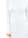 Black Turtleneck Sexy Women Dress Autumn Long Sleeve Skinny Midi Boydcon Casual Blue Plush Knee-Length