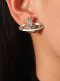 Rhinestone Planet Design Earring- Outfit