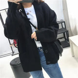 Women Spring Autumn Fashion New Knitted Loose Korean Style Fairy Sweater All-match Warm Single Breasted Casual