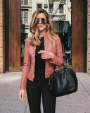 2020 Spring Autumn Fashion Stand Button Women's Jackets Casual Bodycon Solid Long Sleeve Zipper Lady Pilot Jackets