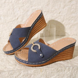 Zingj Summer New Large Size With Slippers Female A Word With Casual Solid Color Thick Bottom