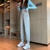 Zingj Sweatpants Female Bundle Feet Show Thin Loose New Autumn Fashion Versatile Bathroom Pants Harun Casual Pants Children-Outfit