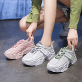 Zingj Shoes Female Fall 2023 New Breathable Korean Sneakers Ins Thick Platform Student Running Women's Shoes- Outfit