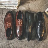 Zingj Men's Shoes Korean Version British Tide Shoes Casual Business Dress Leather Shoes Men's Wedding Shoes