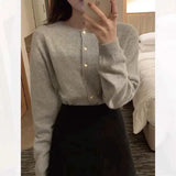 Knitted Heart Buttoned Cardigan- Outfit