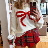 And Summer New Body Repair Neck Tie Bare Back Knitted Sweater