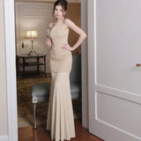 2025 Summer New Women's High-End Feeled Sideline Collar Long