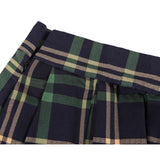 Style School Skirts Women Summer High Waist Korean Pleated Plaid Printed Girls Retro Vintage Ladies 40s 50s Midi