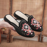 Zingj Satin Embroidered Cloth Shoes 2023 Spring / Summer New Ladies Summer Sandals Bag
