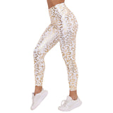 Zingj Style Leopard Print Buttock Fitness Pants, Tight Elastic Print Yoga Pants High Waist Slim Sports Pants-Outfit