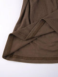 Basic Solid Long Sleeve Crop Top- Outfit
