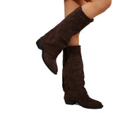 Coarse And Anti-Slip Skinny And Skinny Boots Women 2025 Autumn And Winter New Wear Soft Bottom To Keep Warm