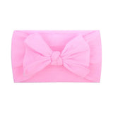 New Cotton Solid Baby Headband For Cute Girls Kid Wide Bow Knot Turban Elastic Hairbands Handmade Headwear Hair