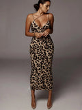 Zingj Autumn / Winter 2023 Women's Dress With Sleeveless V-Neck Dress Fashion Sexy Long Dress-Outfit