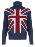 Blue UK Flag Turtleneck Sweater-Outfit