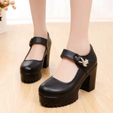 Head Shallow Mouth 8CM High Heels Waterproof Table Thick-Bottomed Cheongsam Shoes Model Show Shoes Magic Sticky Women Singles