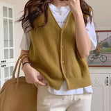 Zingj Vest Vest For Women To Wear A New Style Of Sleeveless Sweater In The Spring And Autumn Of