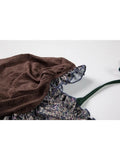 Spring Women Chic Print Patchwork Blouse Vintage Puff Sleeve Streetwear Fashion Harajuku Loose Office Ladies Shirt Tops