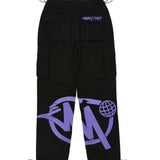 High Street Hip Hop Chao Alphabet Printed Overalls Men's And Women's Baggy Straight Casual