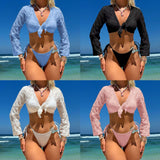 2023 New Special Mesh Three-Piece Swimsuit Sexy