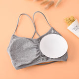 Teenage Girls Seamless Cross Beauty Back Bottom Wrapped Chest Sexy Tube Top No Steel Ring Anti-glare Girl