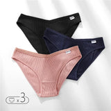 Women's Panties Women's Cotton Briefs Female Underpants V Waist Brief Underwear Plus Size Pantys Lingerie M-4XL