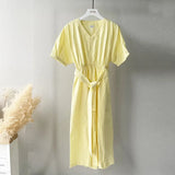 White Cotton Puff Sleeve Dress Woman Summer Midi Dress Short Sleeve Cascading Ruffles Blouses