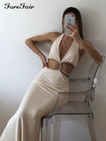 Halter Neck Bodycon Dresses Women Black Elegant Fashion Hollow Out Backless Midi Summer Dress Party